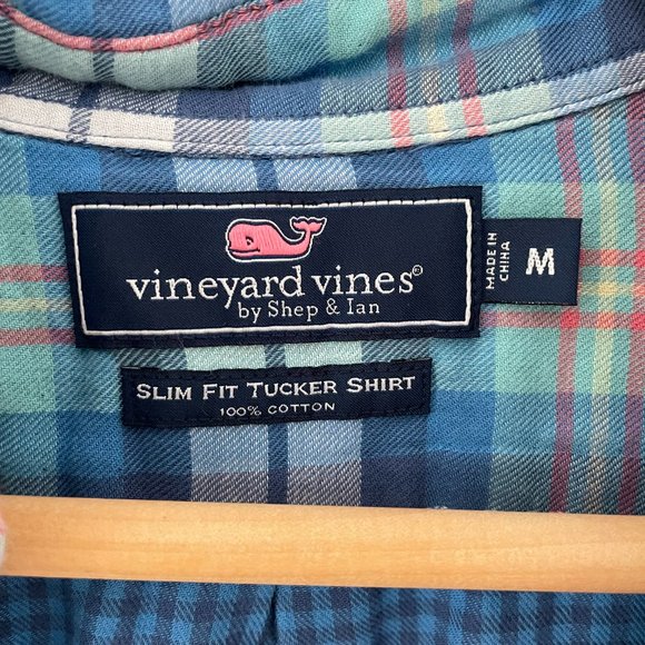 Vineyard Vines Slim Fit Tucker Flannel Shirt Size M - Picture 2 of 3